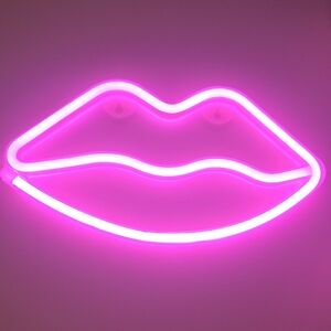 Stylish White Lip Neon Light
